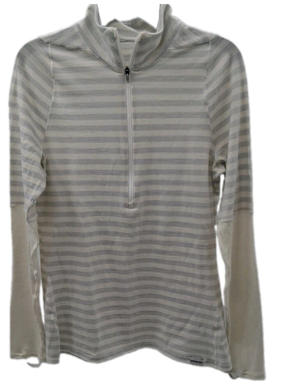 Patagonia Sweater Womens Small Multicolor Striped Long Sleeve 1/2 Zip Stretch